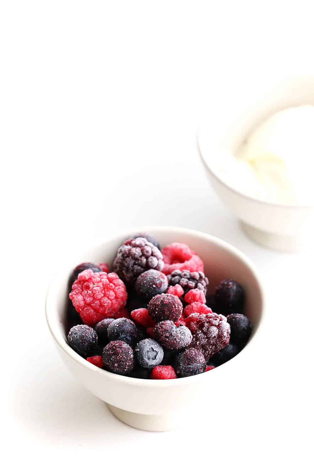 bowl of frozen berries 