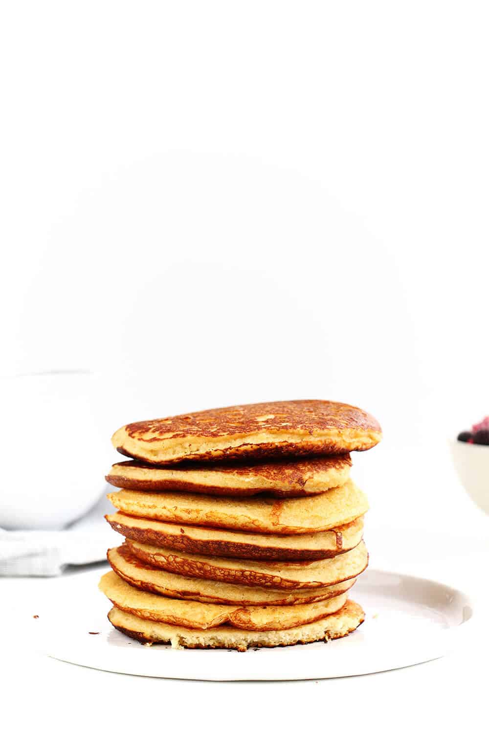 stack of gluten free pancakes 