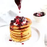 Gluten Free Pancakes with Berry Coulis - A delicious, easy to make breakfast that is completely guilt free.