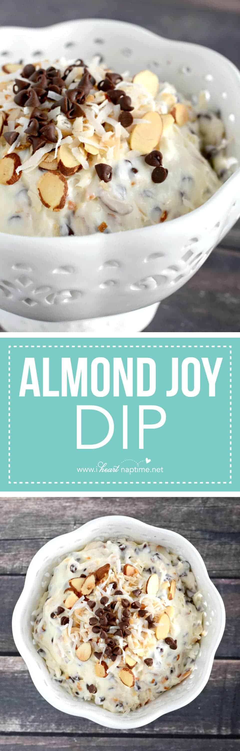 almond joy dip collage