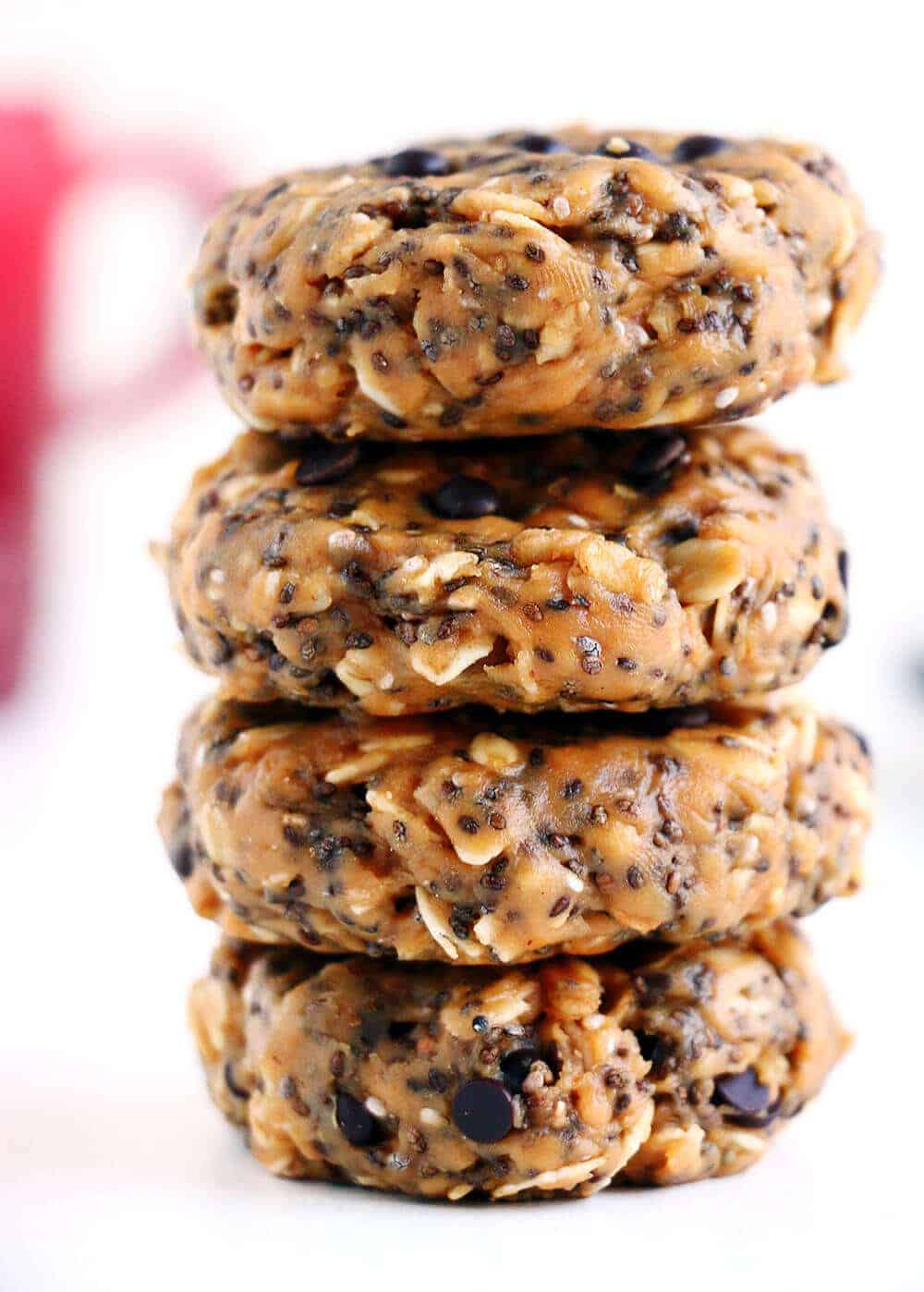 No-Bake Breakfast Cookies (sweetened with honey)