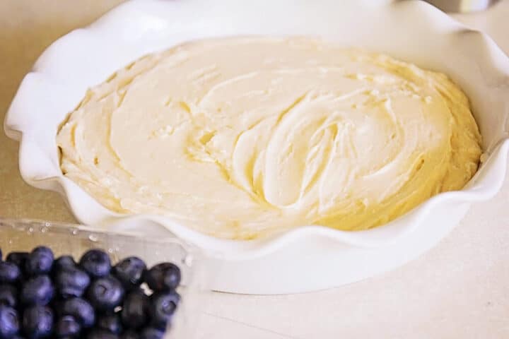 buttermilk cake in pie pan 