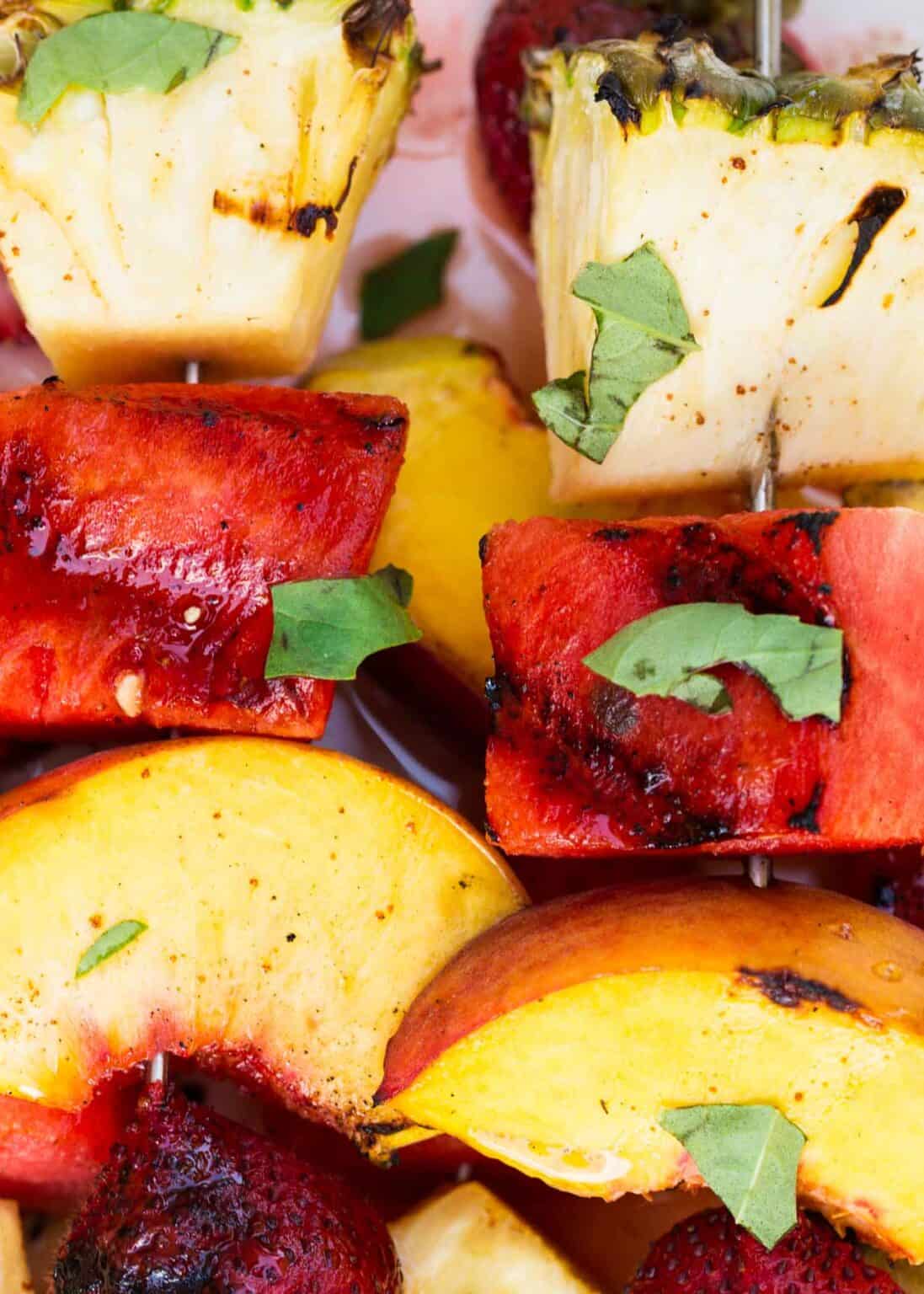 Grilled Fruit Kabobs w/ Cinnamon Honey Glaze I Heart Naptime