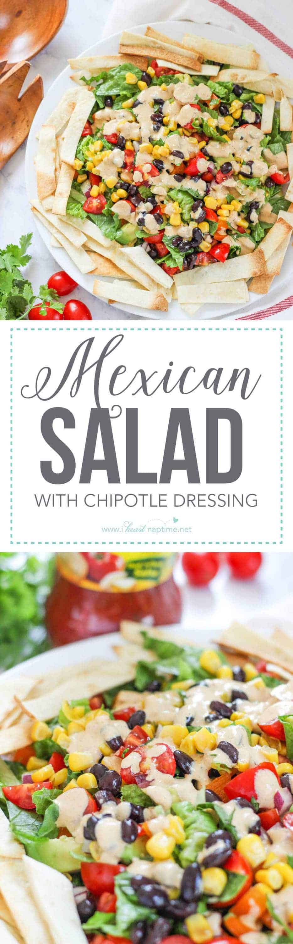 mexican salad with chipotle dressing