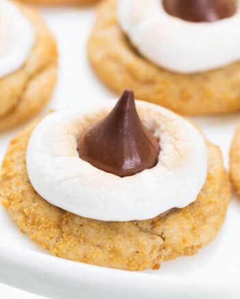 s'mores cookies on a plate