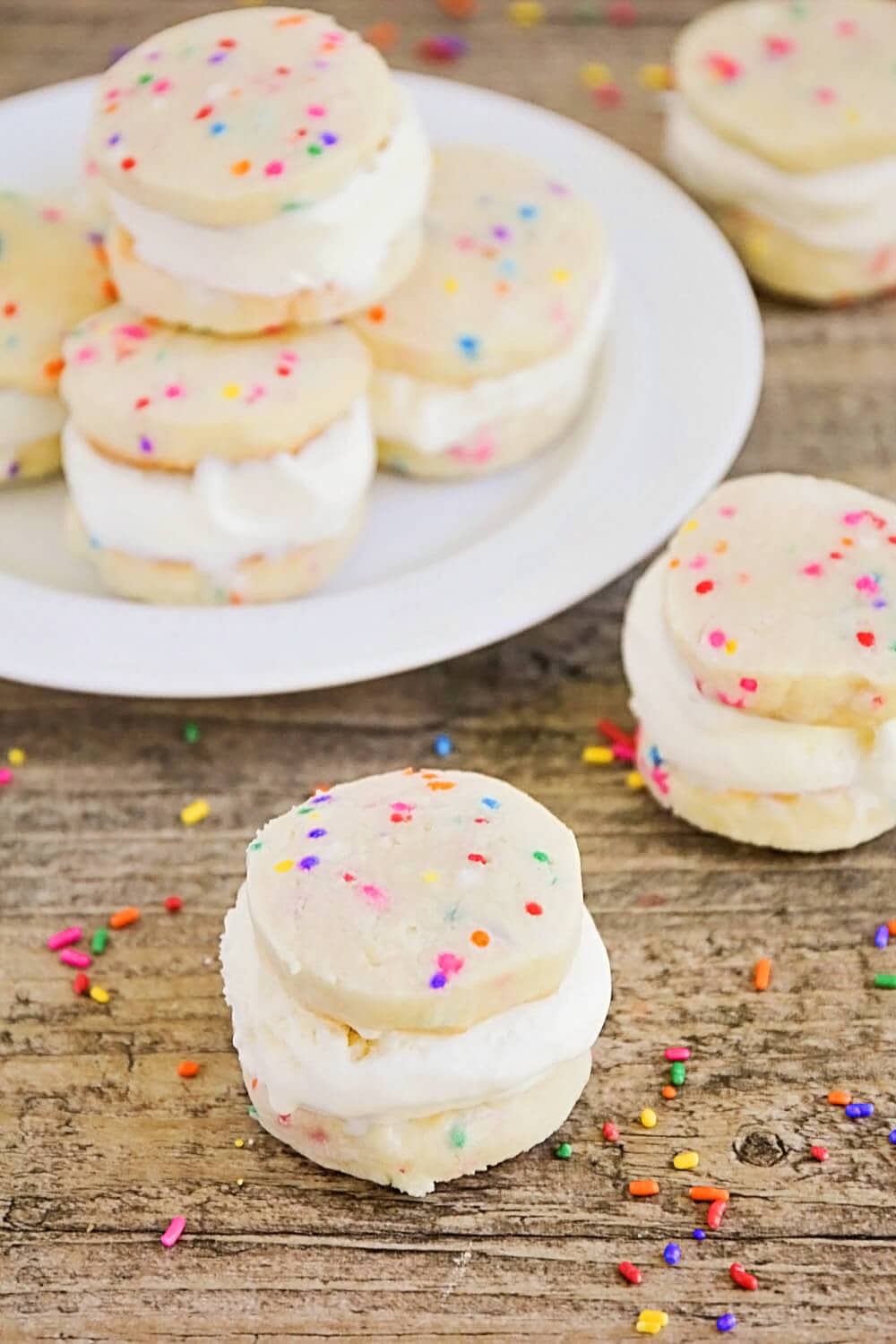 Sugar cookie ice cream sandwiches.