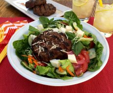 Italian Bunless Burgers... delicious BBQ twist perfect for the end-of-summer days!