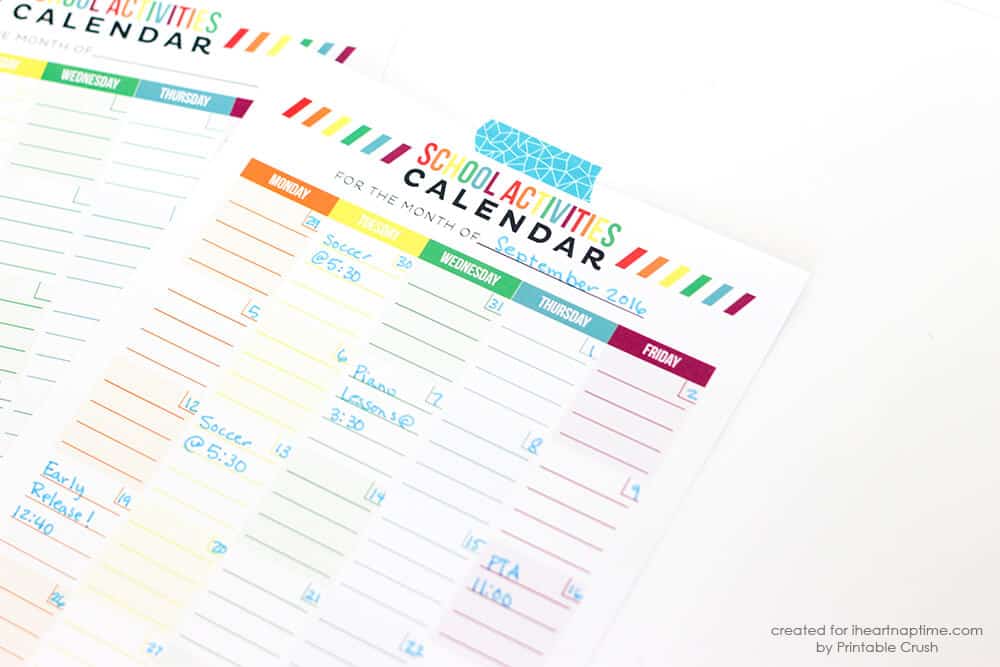 FREE School Organization Printables - I Heart Nap Time
