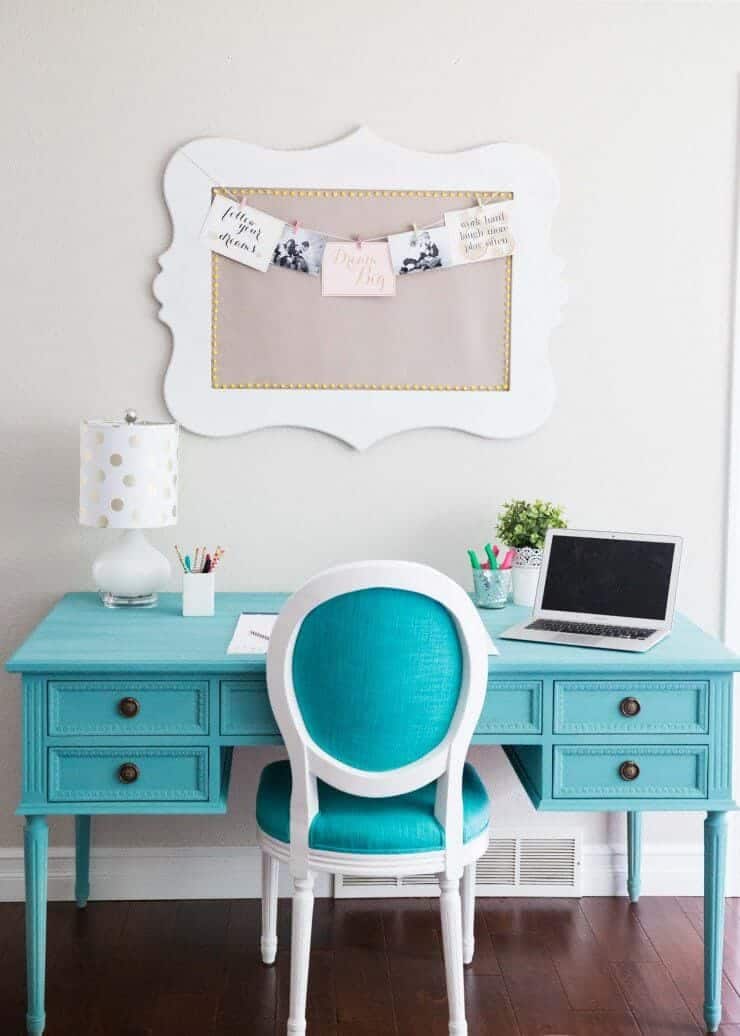 Blue Chalk Paint Desk I Heart Nap Time Blue Chalk Paint Desk A Beautiful And Easy Diy Adding The Perfect
