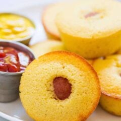 Easy and delicious corn dog muffins recipe... perfectly delicious for lunch!