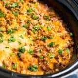 taco lasagna in crockpot