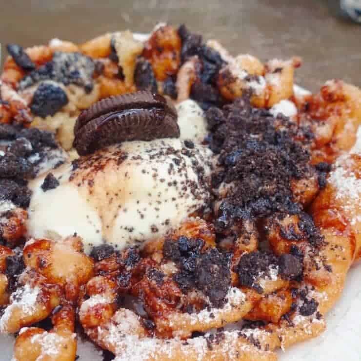 This OREO funnel cake was pure heaven.