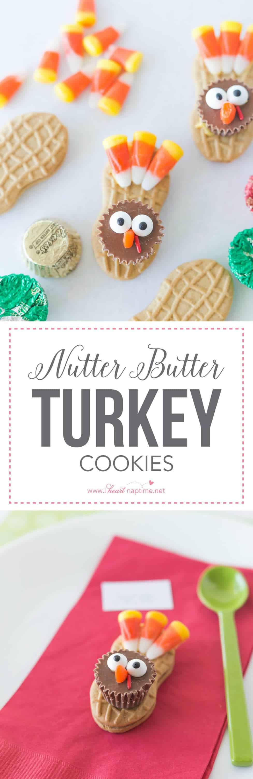 Nutter Butter Turkey Cookies - I Heart Nap Time