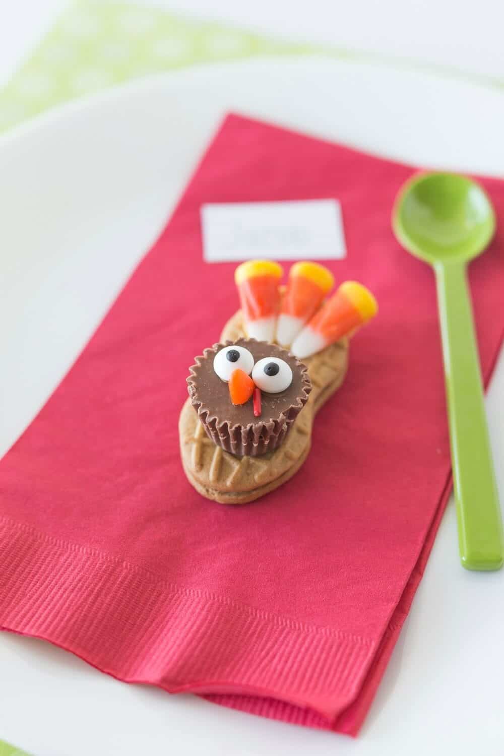turkey cookies with candy corn 