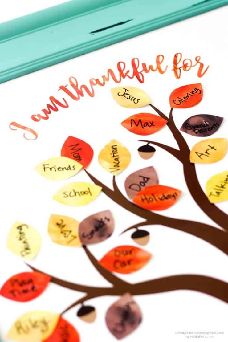 Free Printable Thankful Tree Printable Free Printable Thankful Tree Printable