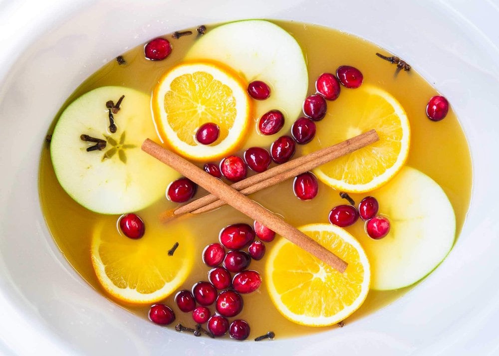 Wassail in crockpot.