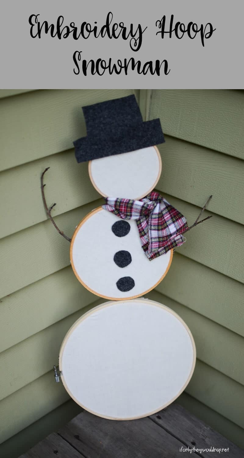 Embroidery Hoop Snowman - I Heart Nap Time