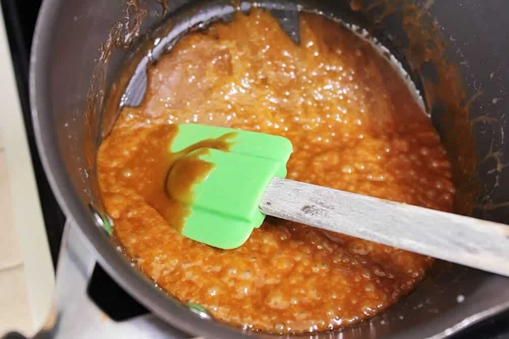 Homemade Toffee... this rich and buttery toffee takes about thirty minutes to make and is super easy too! Perfect for parties, holiday gifts, and snacking!