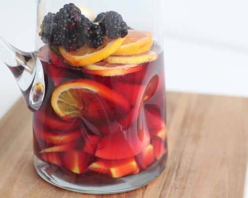 Family Friendly Sangria ... a non-alcoholic, festive, fruity drink perfect for the holiday season!