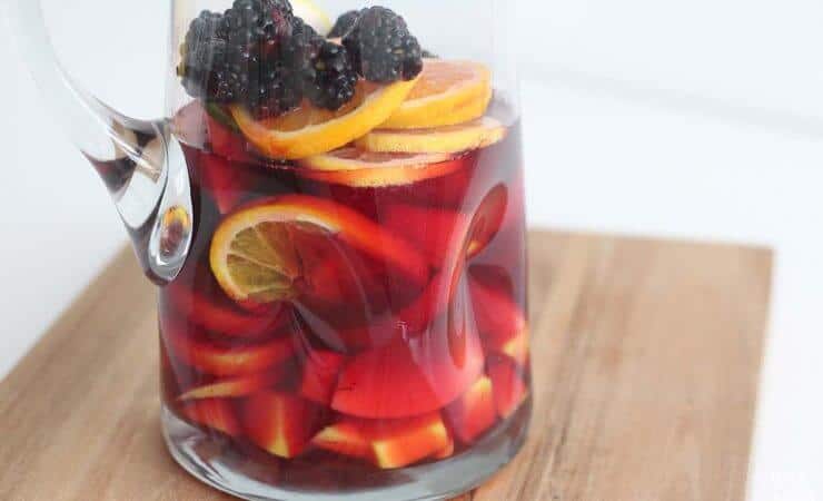 Family Friendly Sangria ... a non-alcoholic, festive, fruity drink perfect for the holiday season!
