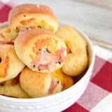 Ham and Cheese Pretzel Bites - a scrumptious appetizer that will please any crowd.