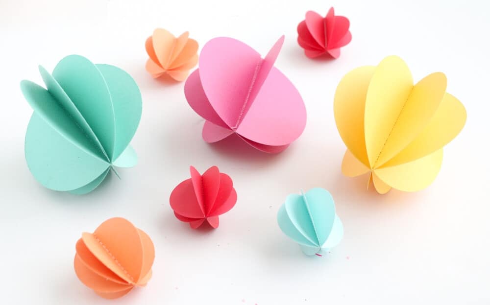 Colorful 3D Sewn Paper Ornaments - I Heart Nap Time