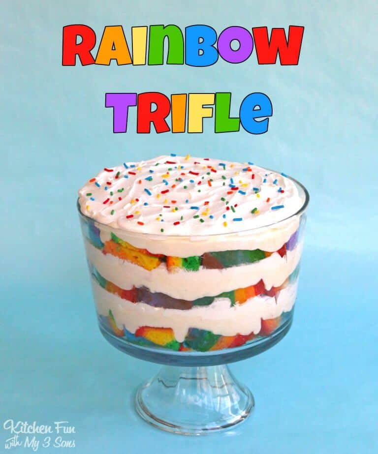 Rainbow trifle + Top 50 Rainbow Desserts - the perfect way to celebrate St. Patrick's Day and welcome spring!