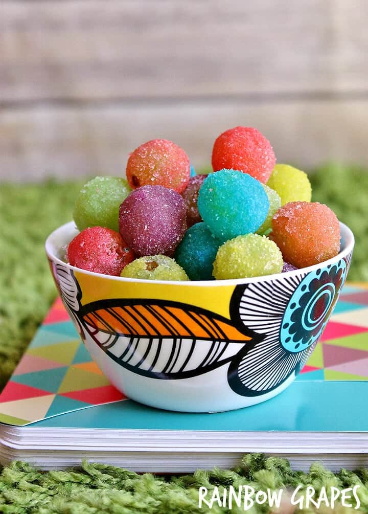 Rainbow grapes + Top 50 Rainbow Desserts - the perfect way to celebrate St. Patrick's Day and welcome spring!