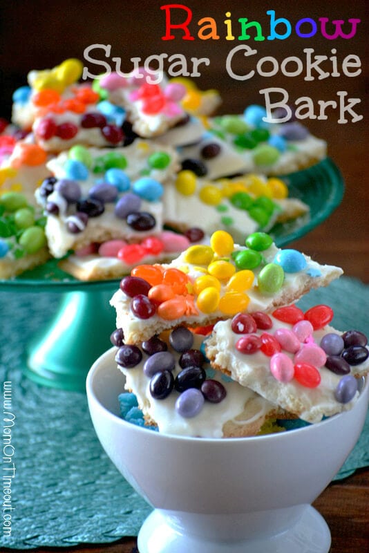 Rainbow sugar cookie bark + Top 50 Rainbow Desserts - the perfect way to celebrate St. Patrick's Day and welcome spring!