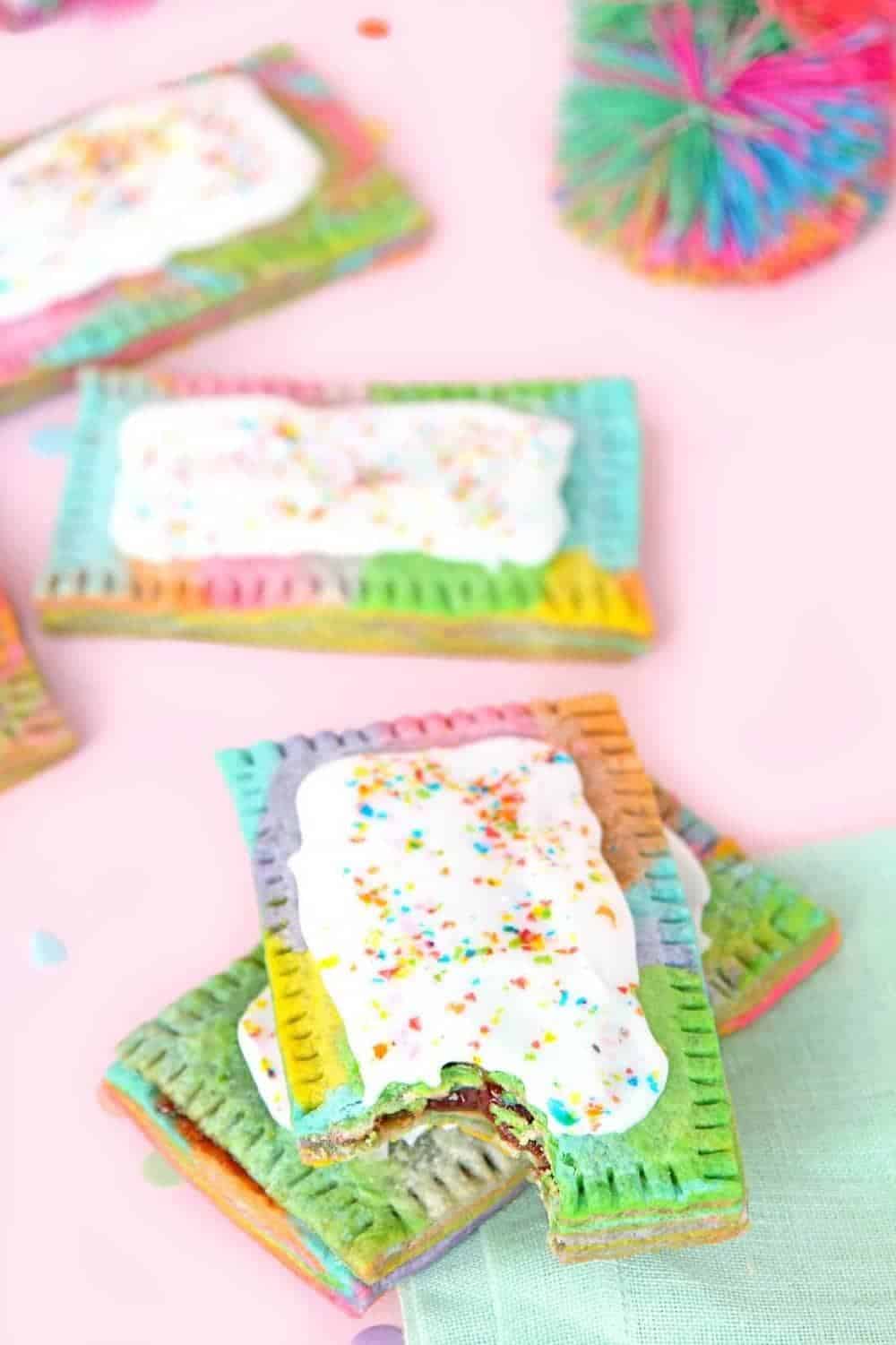 Rainbow poptarts + Top 50 Rainbow Desserts - the perfect way to celebrate St. Patrick's Day and welcome spring!