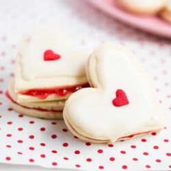 heart shaped empire biscuits