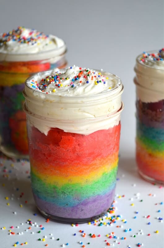 Rainbow cakes + Top 50 Rainbow Desserts - the perfect way to celebrate St. Patrick's Day and welcome spring!