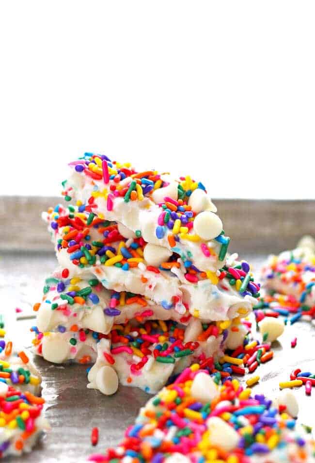 Rainbow bark + Top 50 Rainbow Desserts - the perfect way to celebrate St. Patrick's Day and welcome spring!