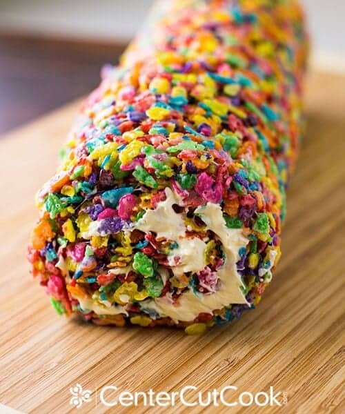 Rainbow krispie pinwheel + Top 50 Rainbow Desserts - the perfect way to celebrate St. Patrick's Day and welcome spring!