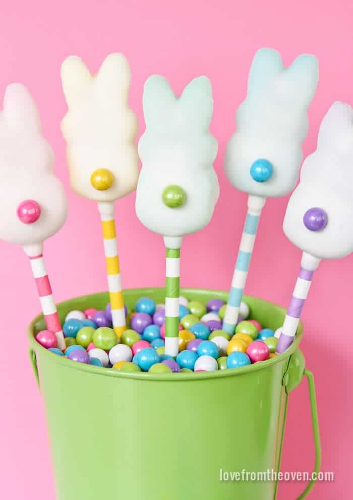 easter peep pops + 25 Easter Crafts for Kids - Fun-filled Easter activities for you and your child to do together!