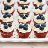 Red Velvet Brownie Cups + 50 Festive Memorial Day BBQ Ideas...creative ways to kick-off summer and celebrate our freedom while remembering our fallen heroes!