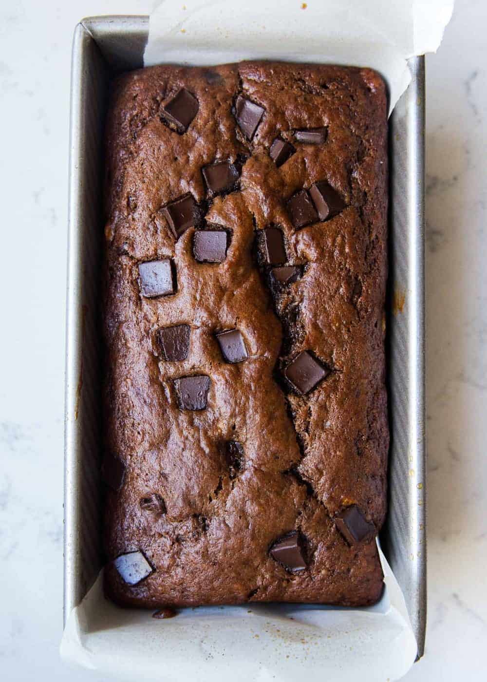 Chocolate banana bread recipe. 