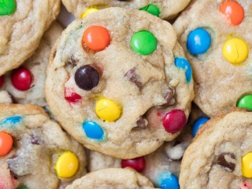 Easy M&M Cookie Recipe - I Heart Eating