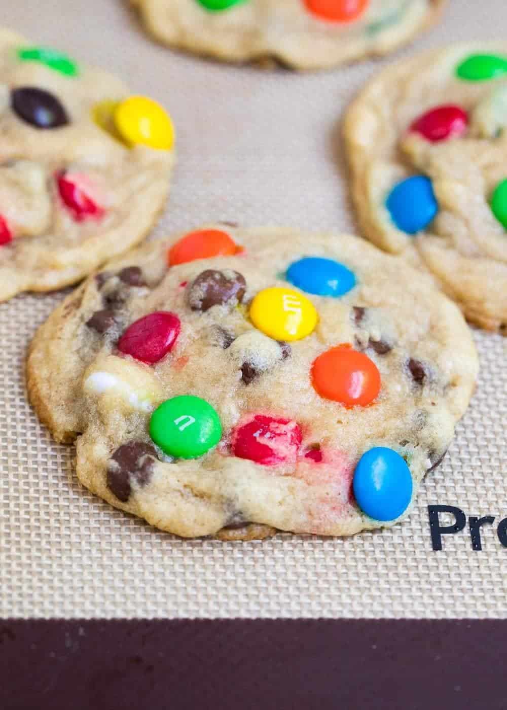 The Best Soft And Chewy M&M Cookie Recipe - Basics with Bails