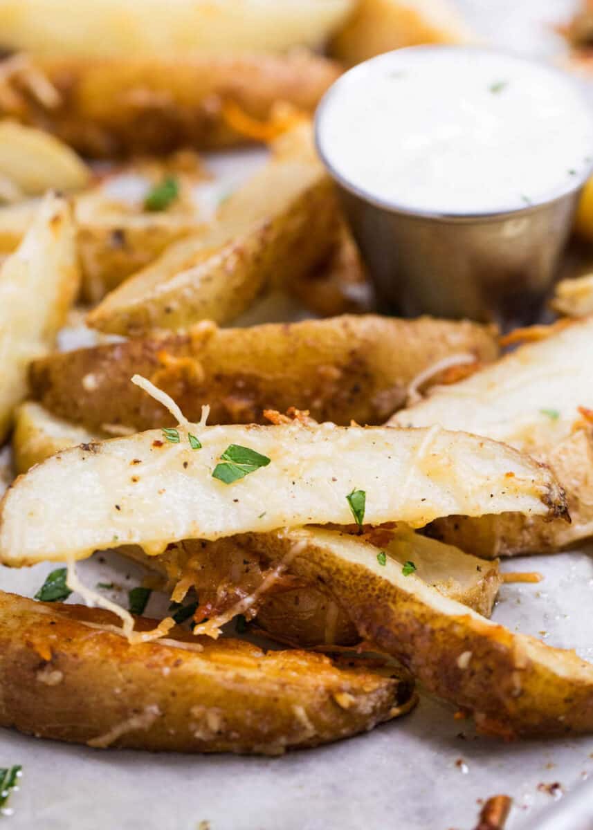Baked Parmesan Potato Wedges - I Heart Naptime