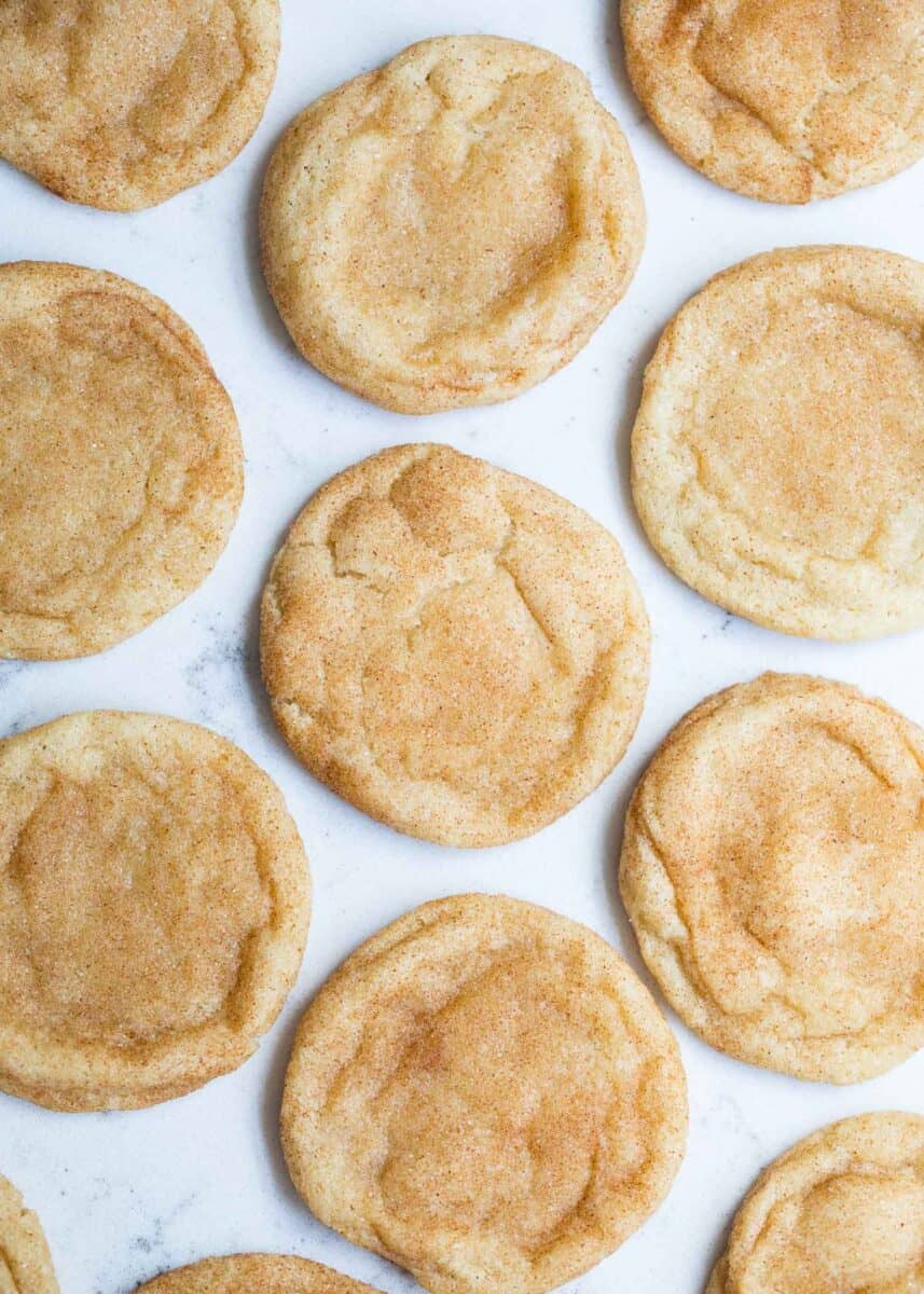snickerdoodle cookies on the counter 