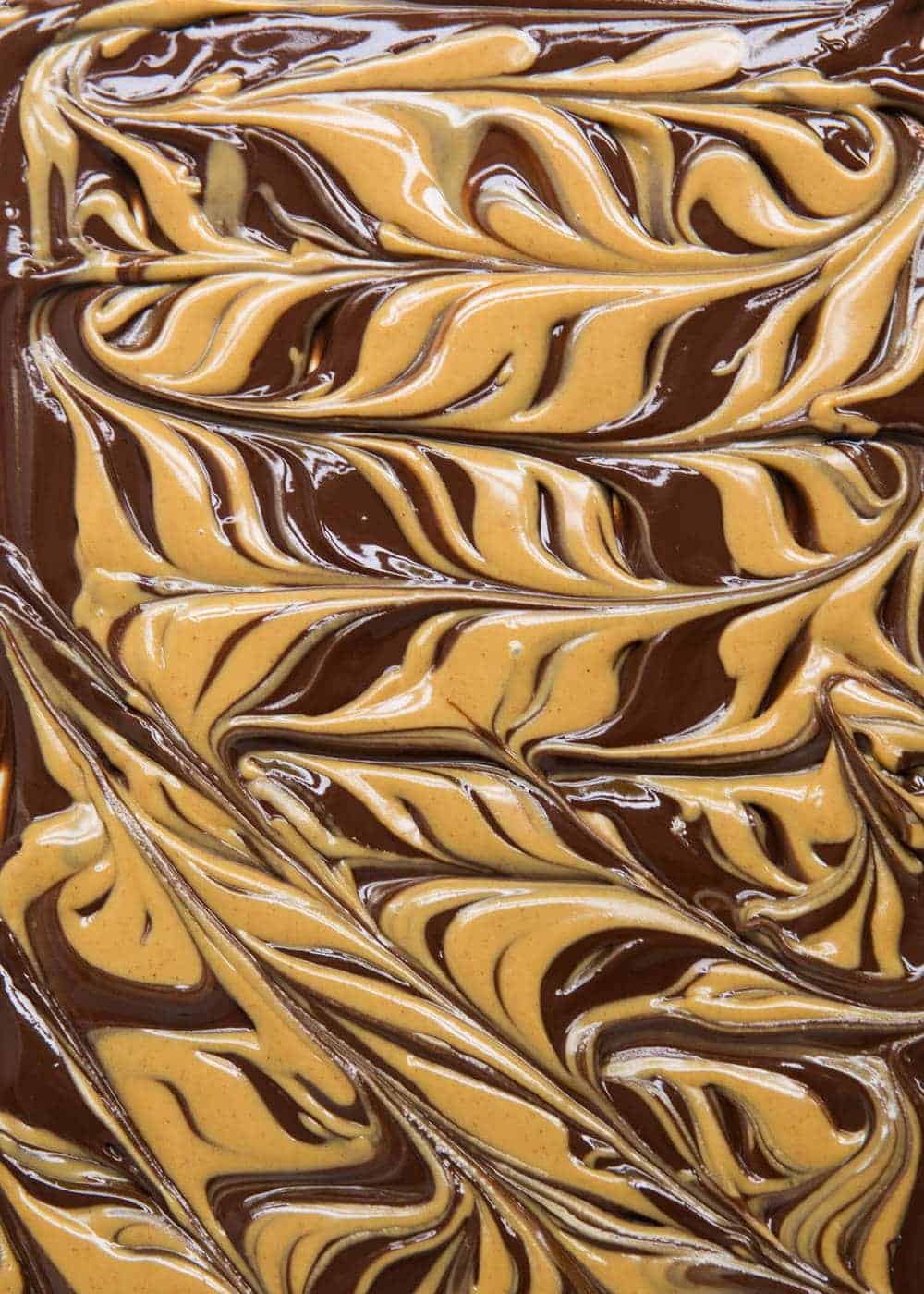 swirled chocolate peanut butter bark 