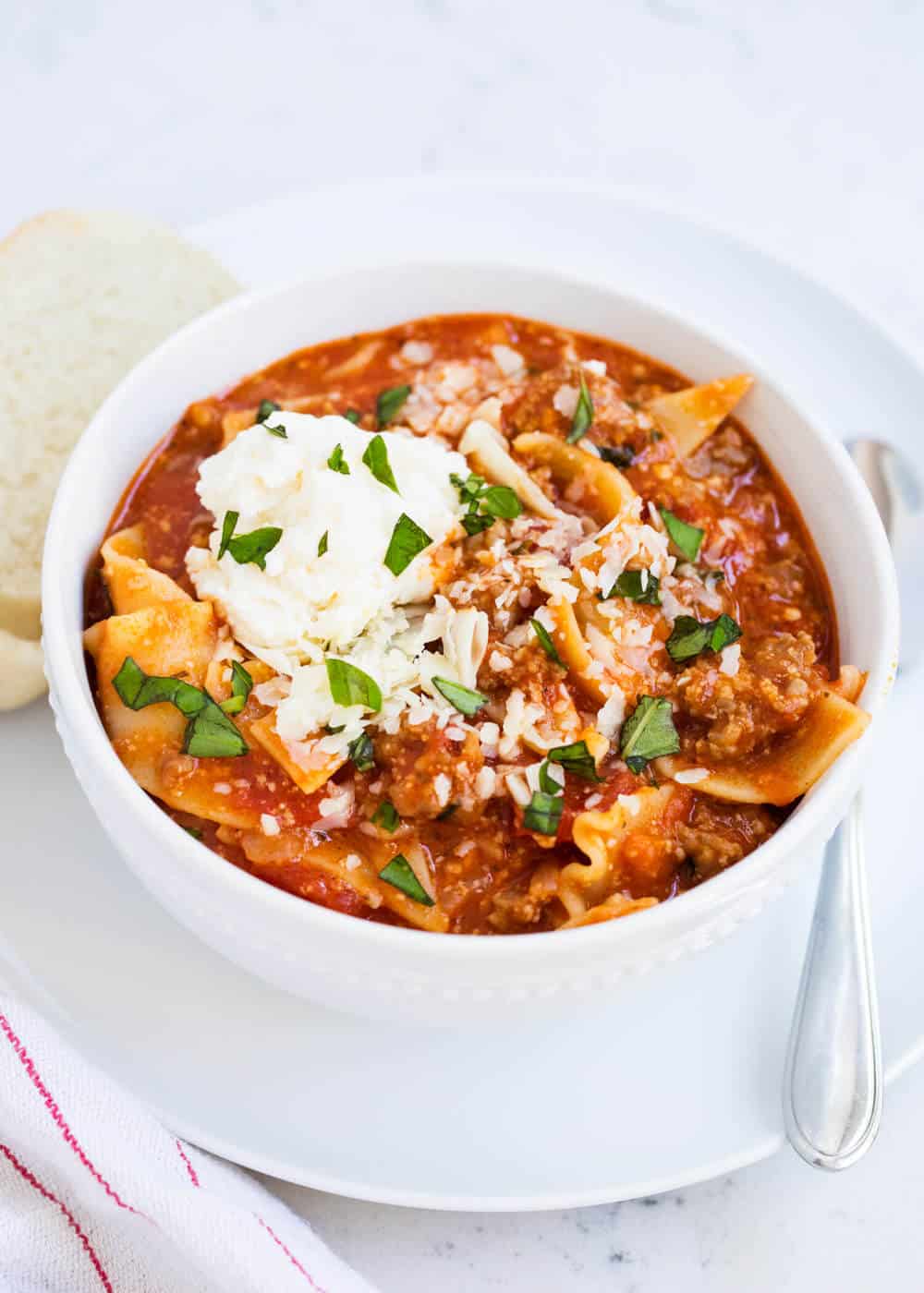 EASY One-Pot Lasagna Soup - I Heart Naptime