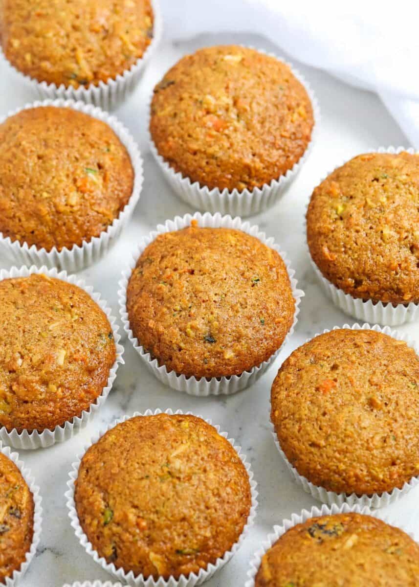 morning glory muffins in liners 