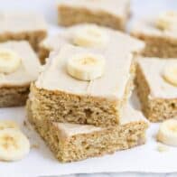 banana bars with brown butter frosting