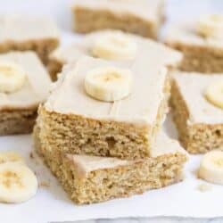 banana bars with brown butter frosting