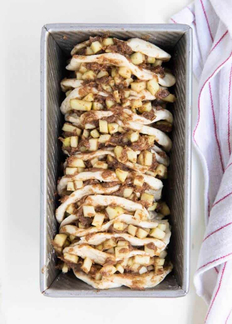Pull apart apple bread