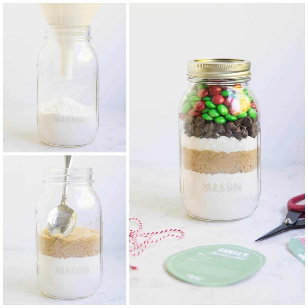 How to make a cookie mix in a jar.