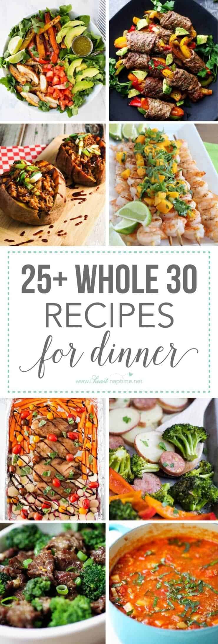 25+ Mouth-Watering Whole 30 Recipes - some of the most healthy and delicious dinners you've ever tasted, all Whole 30 compliant!