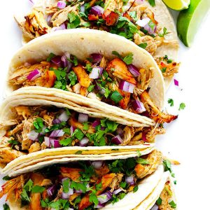 Slow Cooker Crispy Chicken Carnitas + 25+ Amazing Chicken Dinner Recipes - Serving chicken for dinner doesn't have to be boring! Check out these incredible chicken dinner recipes that add variety to your menu and freshen up a fundamental dinner staple!